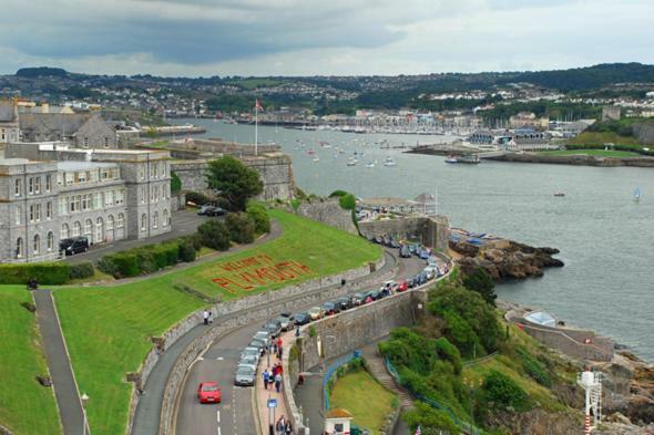 شقة Ocean Crescent Plymouth City Centre Penthouse Level المظهر الخارجي الصورة